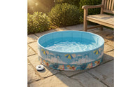 Structured Wall Round Foldable Swimming Pool Wide Top Rim Non-Inflatable Pool