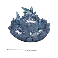Rock-Textured Diorama Base with Ice Effects Clear Figure Display Base Cracked Effect Parts Multi-Scale for Hobbyists