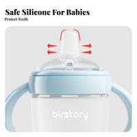 Anti-Choke Duckbill Sippy Cup Gentle on Gums Silic Single Sippy Cup Safe for Infants 6+ Months, Toddlers, Weaning, Mealtime, Outdoor