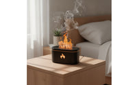 Compact Flame Aroma Dispenser Minimalist Flame Dispenser Decorative Tabletop Humidifier Realistic for Desk, Bedroom, Living Room
