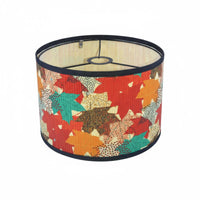 Bamboo Lamp Shade Softens Light Tropical Print Lamp Shade Fade Resistant