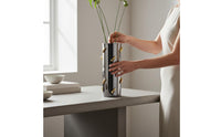 Steel Floral Holder Vase Light Elegant Design Modern Tabletop Vase Versatile Household Decoration for Living Room, Office