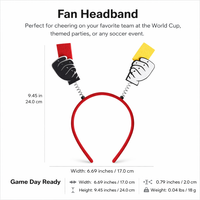 Soccer Headband for Sports Themed Party Decoration, Geometric Pattern Costume for Stadium Cheering, Supporters Accessory Headwear