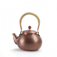 Hammered Copper Teapot Artisanal Copper Teapot Decorative for Collectors