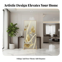 Movable Design Freestanding Art Panel Light Luxury Aesthetic Room Divider Lightweight Privacy Screen Double Purpose for Homeowners, Interior Designers, Separate Ice Workers, Entryway, Bedroom, Studio Apartment