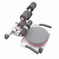 Padded Seat Sit-up Assistance Machine Cushioned Grips Foam Roller Sit-up Machine Anti-Slip Foot Caps Floor-Standing Ab Exercise Equipment Metal Frame for Home Gym