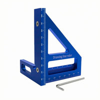Aluminum Alloy Triangle Ruler Handle Opening Carpentry Square Hex Key Included