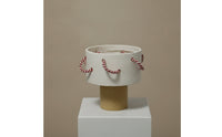 Vase with Rope Elegant Cylindrical Vase Easy to Clean Flower Holder for Entryway, Cafe, Hotel
