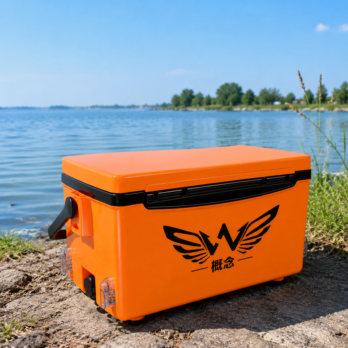 Fishing Tackle Box, 29L, Lure Case, Fishing Gear Storage, 51x29x30cm, Plastic-made, Light Waterproof