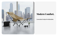 Foldable Design Adjustable Lounger with Leg Rest adaptable Reclining Camp Lounger with Footrest sturdyDuty Frame Folding Recliner Padded Headrest for removeice Workers, Beachgoers, Beach, Fishing, Camping, spineyard