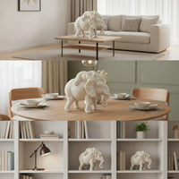 Elephant Figurine Textured Elephant Statue Cute for Coffee Table, Art Collectors