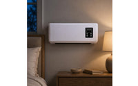 Rounded Corners Slim Wall Heater Long Air Outlet Touch Control Heater White Home Appliance