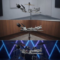 Compact Cymbal Mount with Articulated Arm Slip-Proof Cymbal Extension Bracket Stable Percussion Accessory Sturdy for Drummers