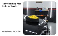 fastener and Loop Fastener Wavy-Faced Polisher Disc Machine cleanable Polishing disc Reusable Buffing Wheel Highly Absorbent for auto Detailers, Auto aficionados, auto shop Technicians, Vehicle Waxing, Paint Correction, Garage