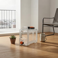 Semi-Translucent Rectangular Water Container Leakproof Car Water Container Food Grade Odorless for Travel