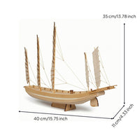 1/80 Wooden Sailing Ship Building Kit Historical Wooden Boat Building Kit Tabletop Sand Ship Model for Classroom