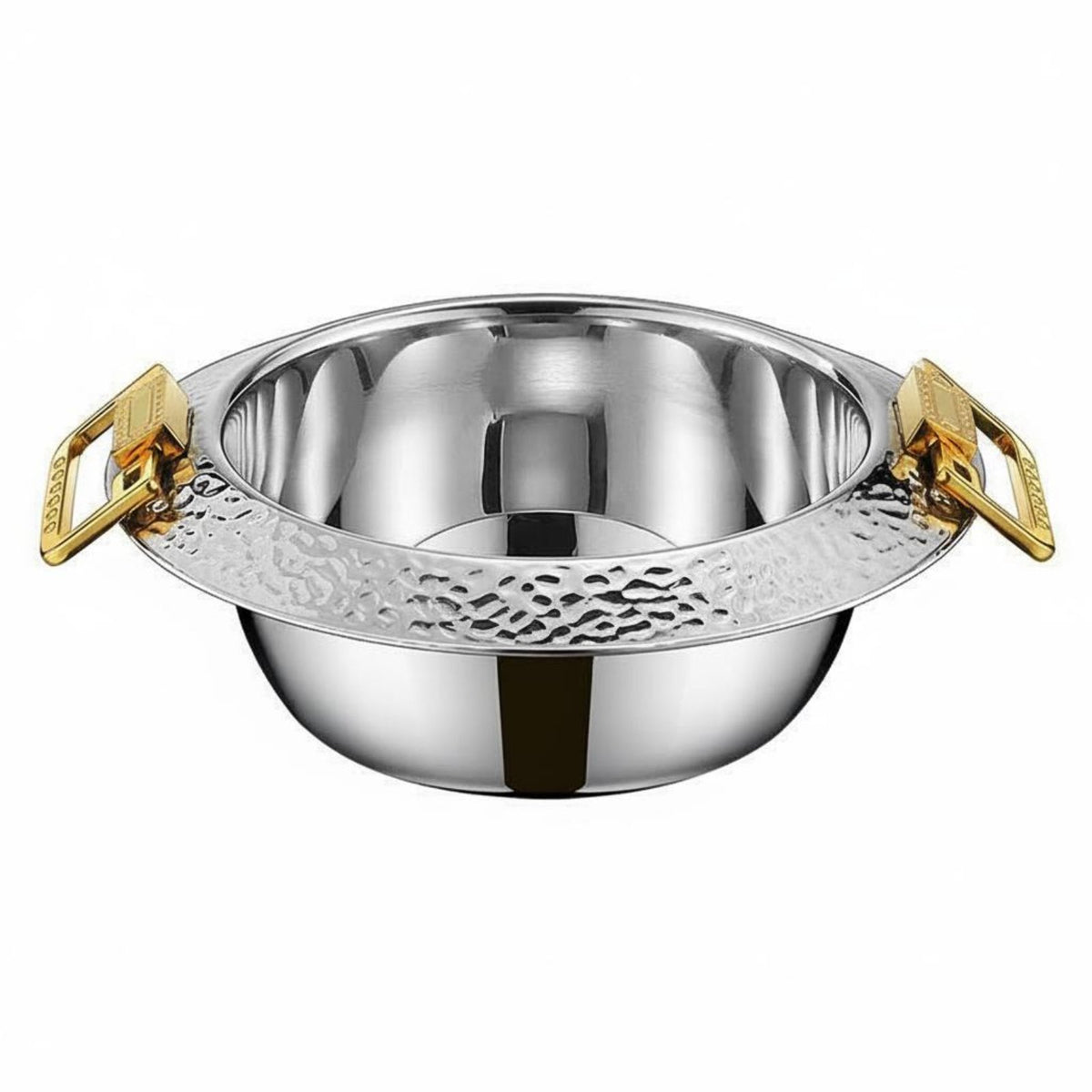 Mini Hot Pot Bowl Thickened Bottom Individual Hot Pot Foldable Handles Cookware for Restaurant, Home