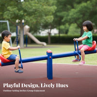 2-Person coil Teeter-Totter Double Seat Design Balancing seesaw Promotes Balance and Coordination Outdoor Play Equipment for Playground, recreational area, Lawn