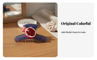 Fastener Sweet Design Jaw Grip Fastener Fruit Hair Grip Contrast Color No-Damage for Teenagers, Everyday Wear
