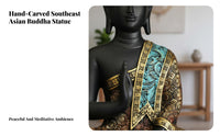 Southeast Asian Buddha Figurine Southeast Asian Design Buddha Statue Handcrafted Meditative Decor Statue for Buddhists, Spiritual Seekers