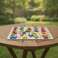 Educational Puzzle Activity 3-Dimensional Puzzle Wooden Puzzle Colorful Matching Toy Rounded for Toddlers, Preschoolers, Playroom, Homeschool, Classroom