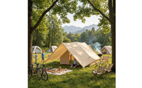 Cotton Inflatable Camping Tent Easy Setup Inflatable Tent Inflate Spacious for Families, Campers, Glamping