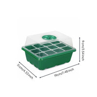 3 Pieces Vented Lid 12 Cell Tray Reusable 6 Cell Tray Sturdy Plastic Seedling Starter Kit for Plant Nursery