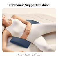 Lengthened Design Bed Waist Cushion Breathable Cover Ergonomic Waist Pillow Multi-Functional for Side Sleepers, Homemakers, Lying down, Sofa