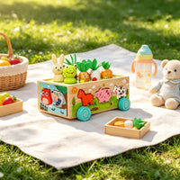 Farm Animal Sorting Box Pretend Farmyard Play Animal Toy Sturdy Sorter for Kids, Home, Classroom