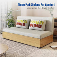 Foldable Sofa Bed, Steel Frame, Pull-extendable, Convertible for Living Room & Bedroom, Space-Saving