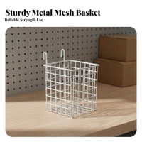 Mesh Panel Hanging Basket Multi-Functional Grid Wall Basket Space Saving Grid Panel Shelf for Shop Owners, Shopkeepers, Exhibition Booth, Office