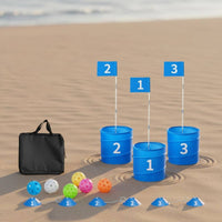 31 Pieces Collapsible Design Golf Chipping Practice Buckets Multiple Targets Portable Golf Chipping Target Set Easy Setup for Family, Beach