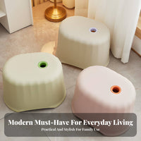 Anti-Slip Ribbed Stackable Stool Long-Lasting Backless Seating High Load Capacity Small Seat Multi-Functional for Adults, Families, Homeowners, Bathroom, Living Room, Bedroom, Entryway