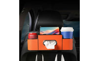 Car Backseat Storage Organizer Multifunction Back Organizer Multifunctional Automotive Tissue Dispenser Holder for Road Trip