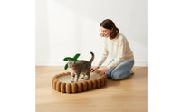 Scratch-Resistant Coconut Tree Cat Scratcher Bed Beach Themed Design Sisal Cat Lounger Protects Furniture Pet Supplies Natural Materials for Small Cats, Kittens, Indoor, Living Room