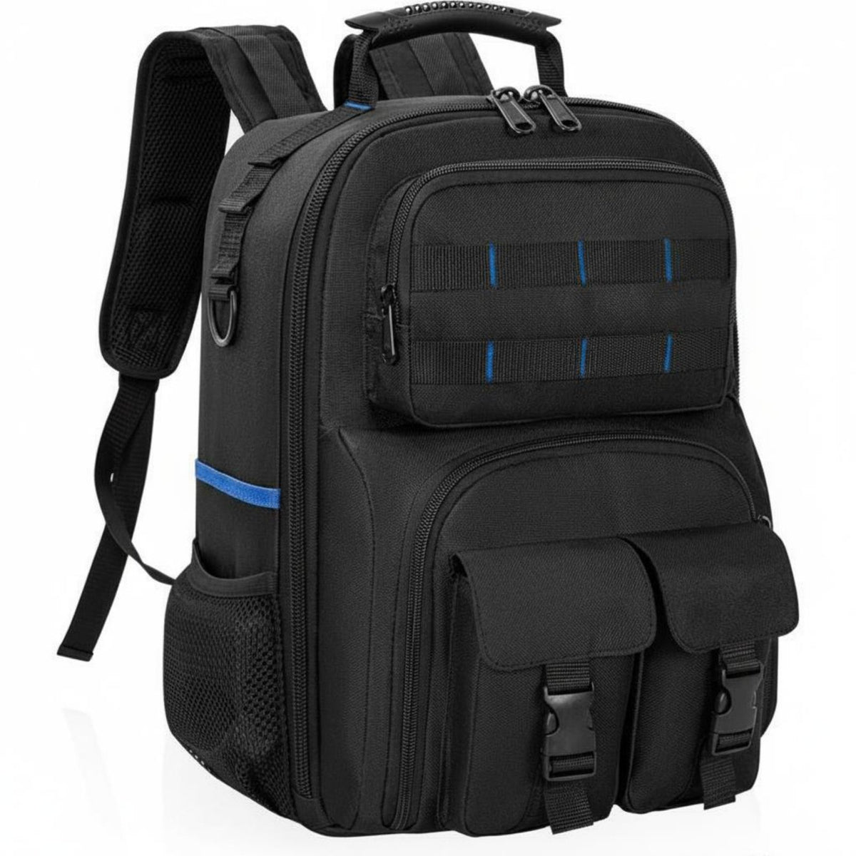 Removable Insert Heavy Duty Tool Backpack Large Capacity Tool Organizer Backpack Multifunctional Padded Straps for Mechanics, Plumbers