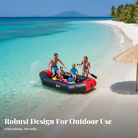 Sport Angleing Raft Wear-Resistant Hard-Floor Angleing Boat Foldable Inflatable Dinghy for Outdoor Aficionados, Adults, Lakes, Rivers