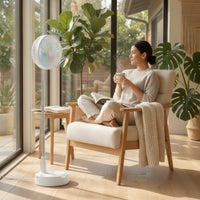 Telescoping Folding Standing Fan Portable Telescopic Fan Rechargeable USB-C for Students, Bedroom