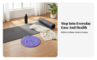 Balanced Firmness Round Silicone Stepping Pad Portable Acupressure Foot Mat Non-Slip Foot Acupressure Mat Interlocking Design for Office Workers, Elderly, Under Desk, Gym