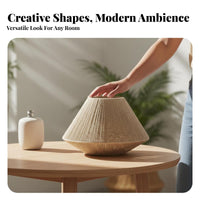 Woven Pendant Lampshade Handmade Woven Lamp Shade Rustic Design Paper Rope Ceiling Lamp for Cafe Owners, Dining Room, Restaurant, Kitchen Island
