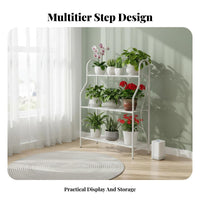Floor-Standing Multi-Tier Plant Shelf Indoor & Outdoor Use 6-Tier Ladder Stand Space-Saving Display Rack Sturdy Construction for Gardeners, Balcony, Living Room, Patio, Corner