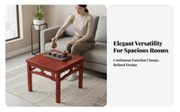 With Storage Shelf Traditional Tea Table Multi-Purpose Home Furnishing Compact Size Household Furniture Easy to Clean for Homeowners, Apartment Dwellers, Interior Decorators, Living Room, Reception Area, Office, Bedroom