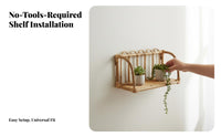 Woven Semi-Circular Shelf Boho and design wall surface Decor Easy to Install for Dorm Room, Women