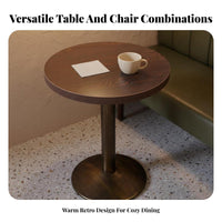 Sturdy Construction Cafe Table and Chair Set Minimalist Design Retro Dining Set Square Table and Chairs for Business Owners, Interior Designers, Homeowners, Bar, Dessert Shop, Kitchen