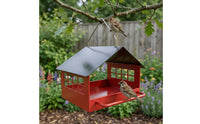 Hanging Bird Feeder Outdoor Bird Feeder with Perch Sturdy Decorative for Nature Lovers, Garden, Backyard