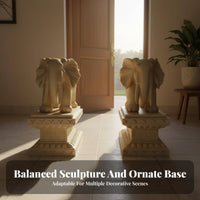 Large Entrance Elephant Ornament Sturdy Elephant Statue Weather Resistant Outdoor Decor for Homeowners, Design Enthusiasts, Garden, Yard, Hotel Lobby