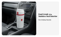12V 24V Heating Mug Heat Preservation Vehicle-Powered Heating Mug Fast Boiling Electric Car Kettle for Truck Drivers, Long-Distance Driving