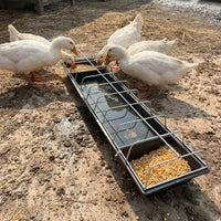 Feeding Trough, Livestock, Chicken Feeder, For Cattle, Feed Trough, Galvanized Metal, 75/90cm×20cm, Dry/Wet Feed Compatible
