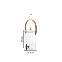 Portable Handle Water Jug with Spigot Leakproof Seal Party Drink Dispenser with Tap Food Grade Material Refrigerator Drink Dispenser Wide Mouth Opening for Camping, Picnic