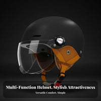 Half Helmet Four-Season Open Face Helmet Impact Resistant Motorcycle Cap for Commuting